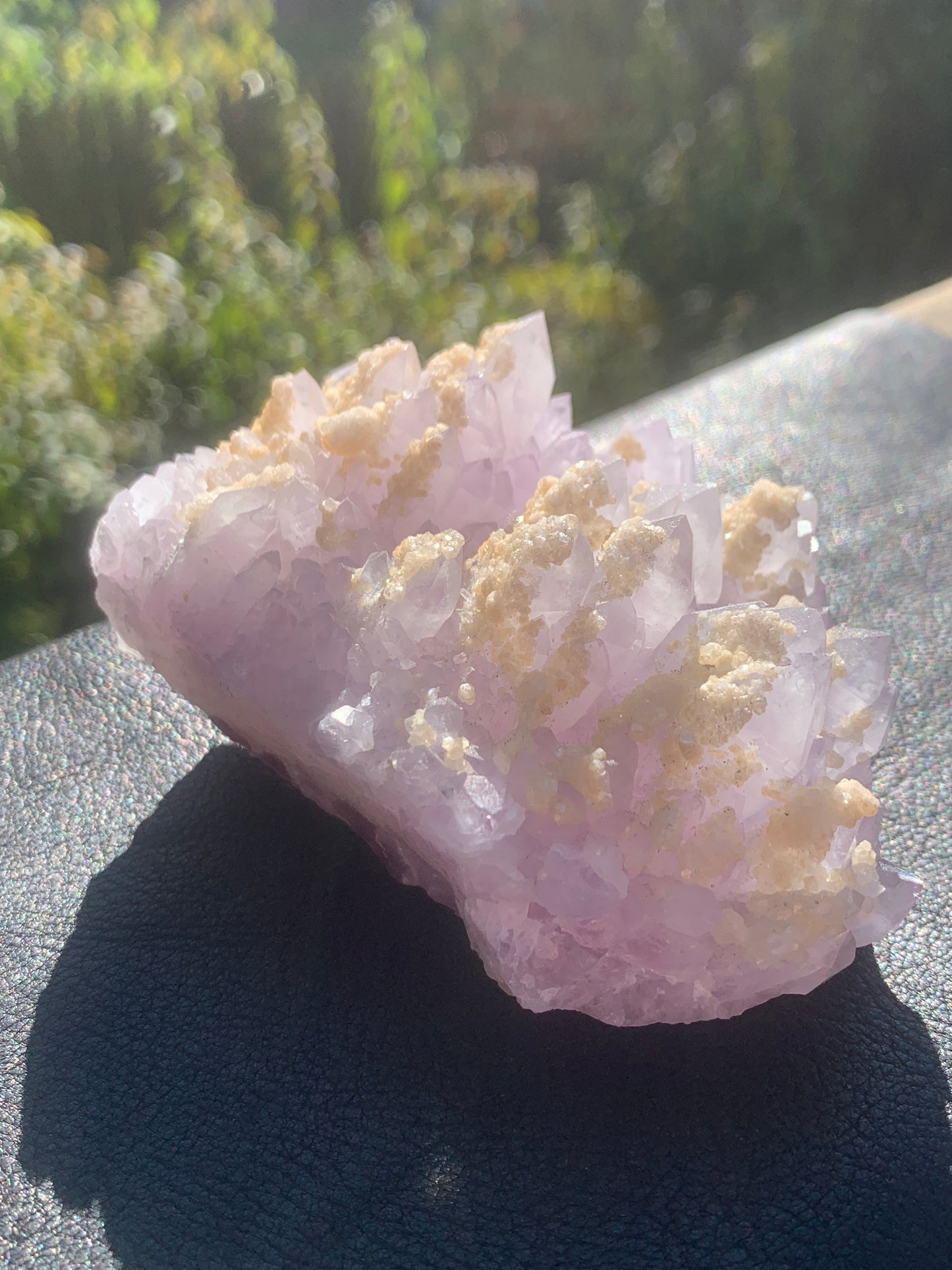 Lavender Amethyst Cluster with Calcite