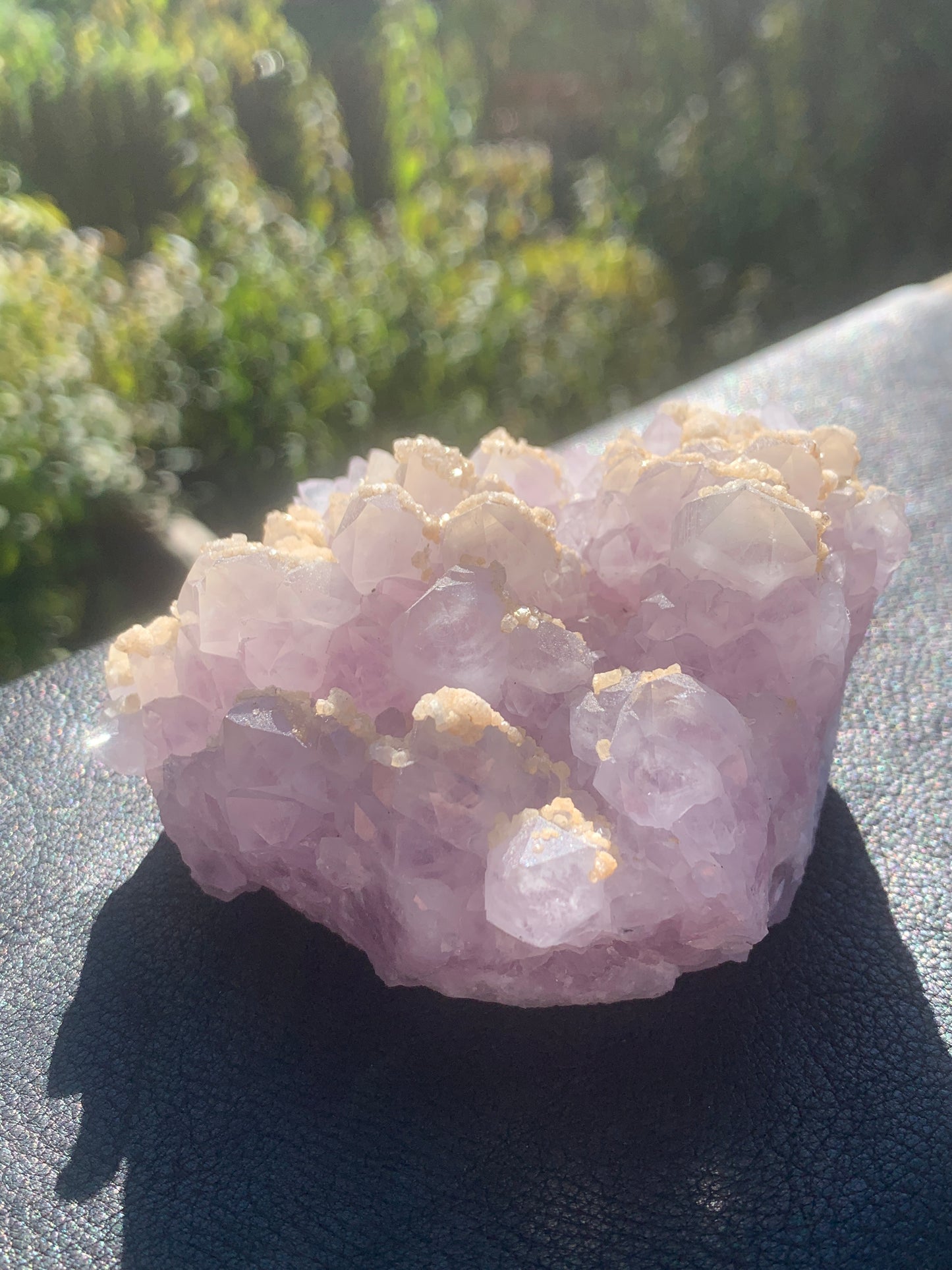 Lavender Amethyst Cluster with Calcite